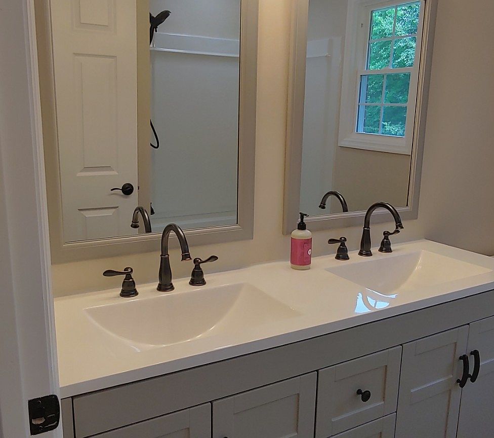 Custom bathroom vanity installation with quality fixtures
